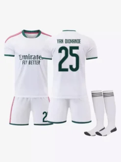 26/27 N° 7 Viní. Jr N° 10 Mbappé N° 5 Bellingham Ensemble 3 pièces Maillot domicile du club de football pour adultes et enfants