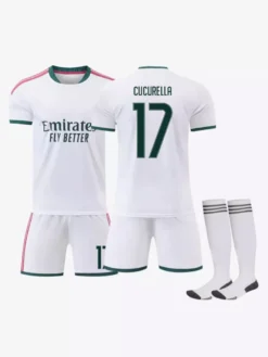 26/27 N° 7 Viní. Jr N° 10 Mbappé N° 5 Bellingham Ensemble 3 pièces Maillot domicile du club de football pour adultes et enfants