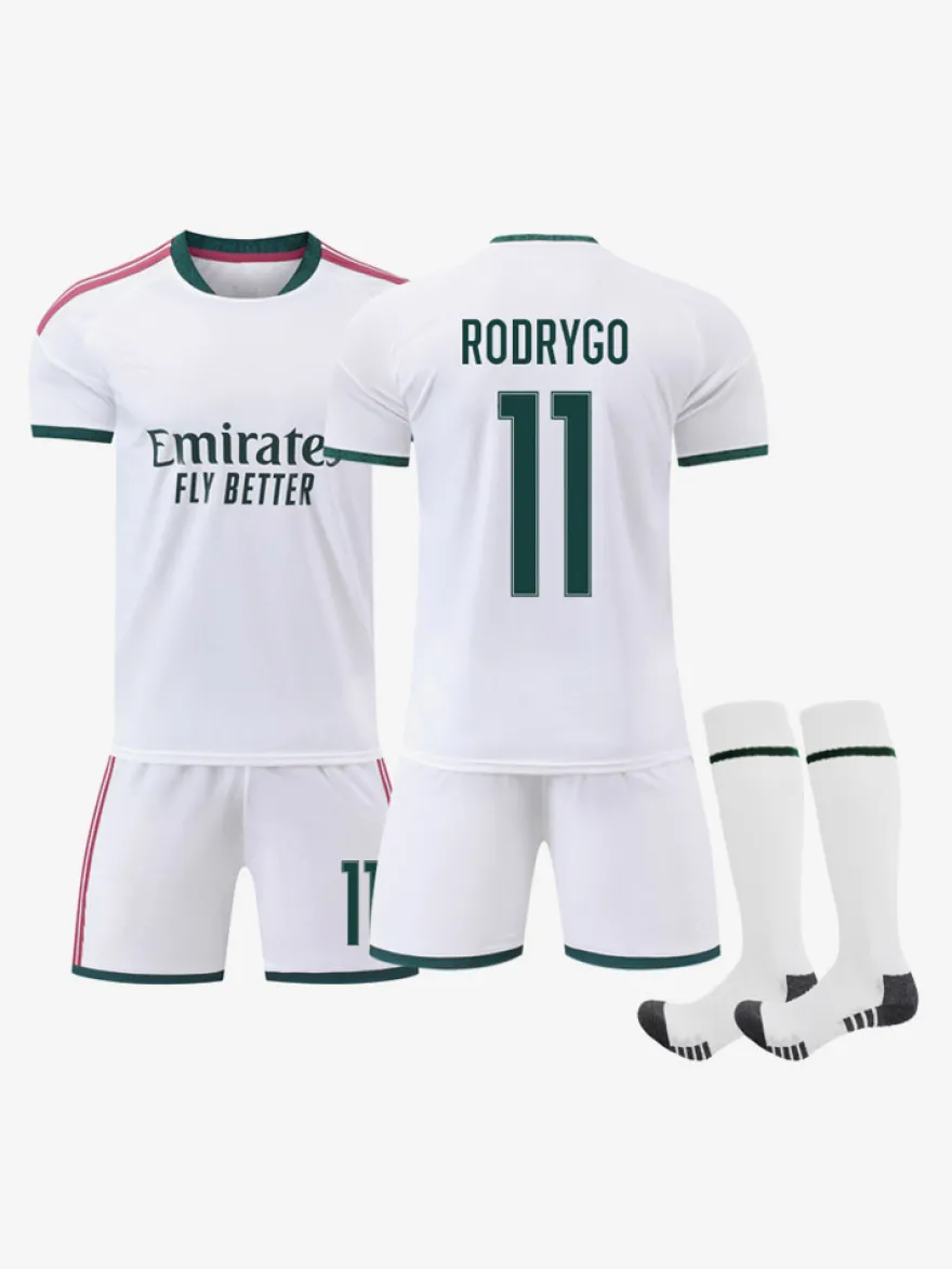 26/27 N° 7 Viní. Jr N° 10 Mbappé N° 5 Bellingham Ensemble 3 pièces Maillot domicile du club de football pour adultes et enfants