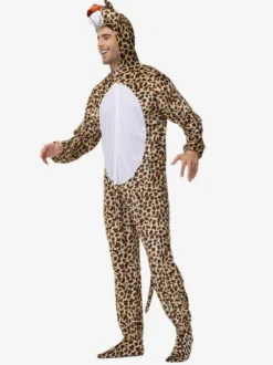 Onesie Kigurumi Pyjama Animal Adulte Léopard Polyester Combinaison Kigurumi Costumes