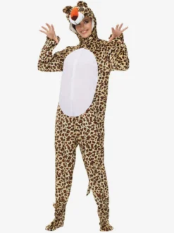 Onesie Kigurumi Pyjama Animal Adulte Léopard Polyester Combinaison Kigurumi Costumes