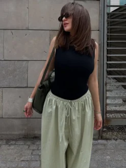 Pantalon ballon à taille élastique pour femme 2026