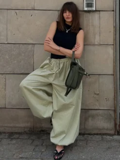 Pantalon ballon à taille élastique pour femme 2026