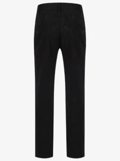 Pantalon en fibre de polyester vintage noir vintage costumes rétro pour homme