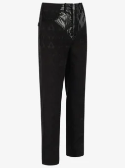 Pantalon en fibre de polyester vintage noir vintage costumes rétro pour homme