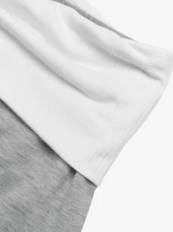 Pantalon en maille décontractée à taille haute et coutures avant color block taille large et coutures avant apparentes.