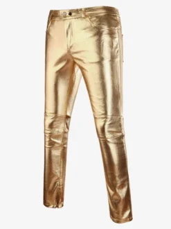Pantalon Homme Chic Naturel Taille Droite Pantalon Homme Doré
