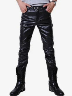 Pantalon Homme Chic Naturel Taille Droite Pantalon Homme Doré