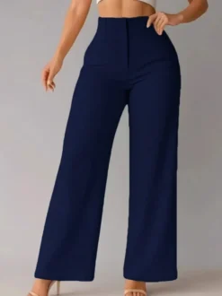 Pantalon kaki taille haute