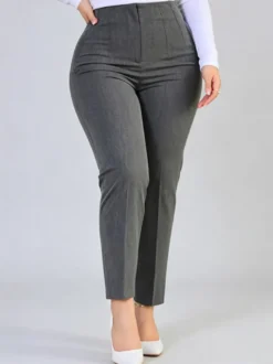Pantalon kaki taille haute