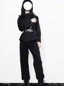 Pantalon Lolita Gothique Style Ouji Pantalon Lolita Droit Noir
