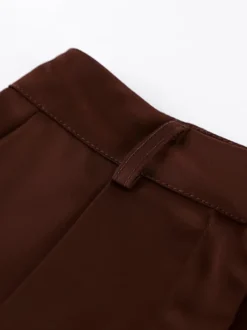 Pantalon marron taille haute