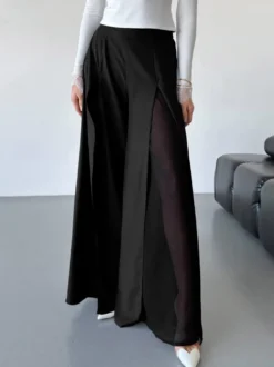 Pantalon noir taille haute