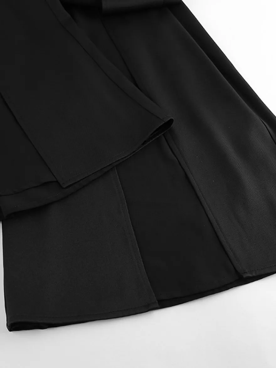Pantalon noir taille haute