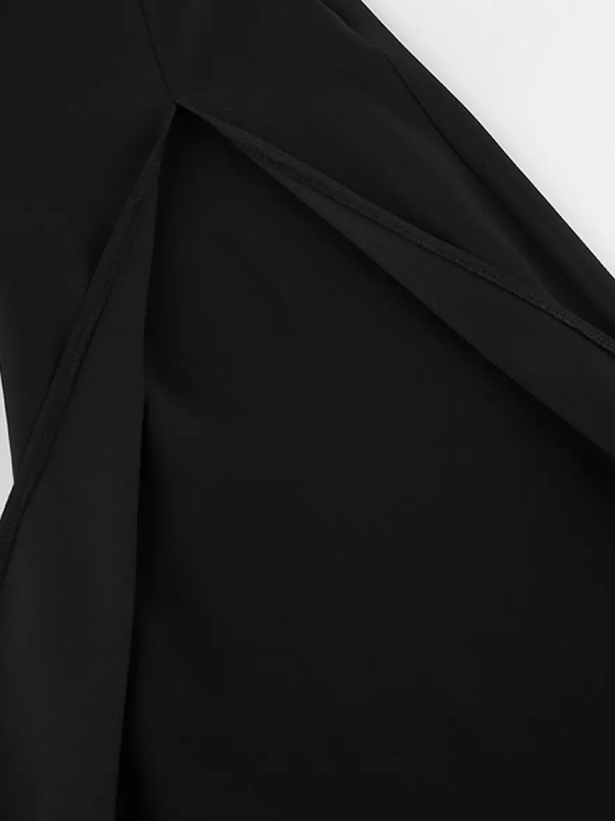 Pantalon noir taille haute