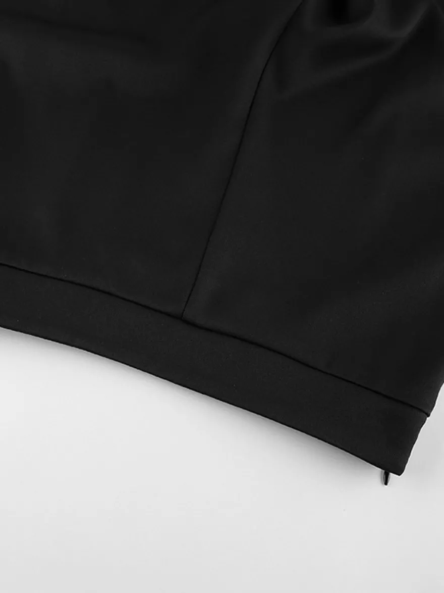 Pantalon noir taille haute