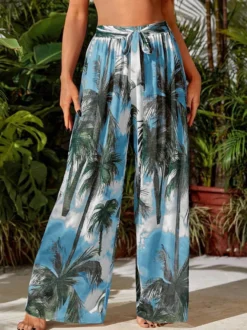 Pantalon orange rouge taille haute