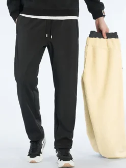 Pantalon Pour Homme Décontracté Extérieur Droit Noir Sport Pour Homme