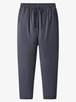 Pantalon Pour Homme Droit Taille Élastique Chic Décontracté
