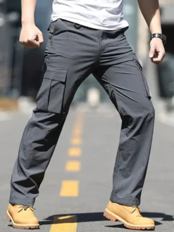 Pantalons pour hommes Casual Irregular Camouflage Taille naturelle coupe fuselée Hunter Green Pantalons pour hommes