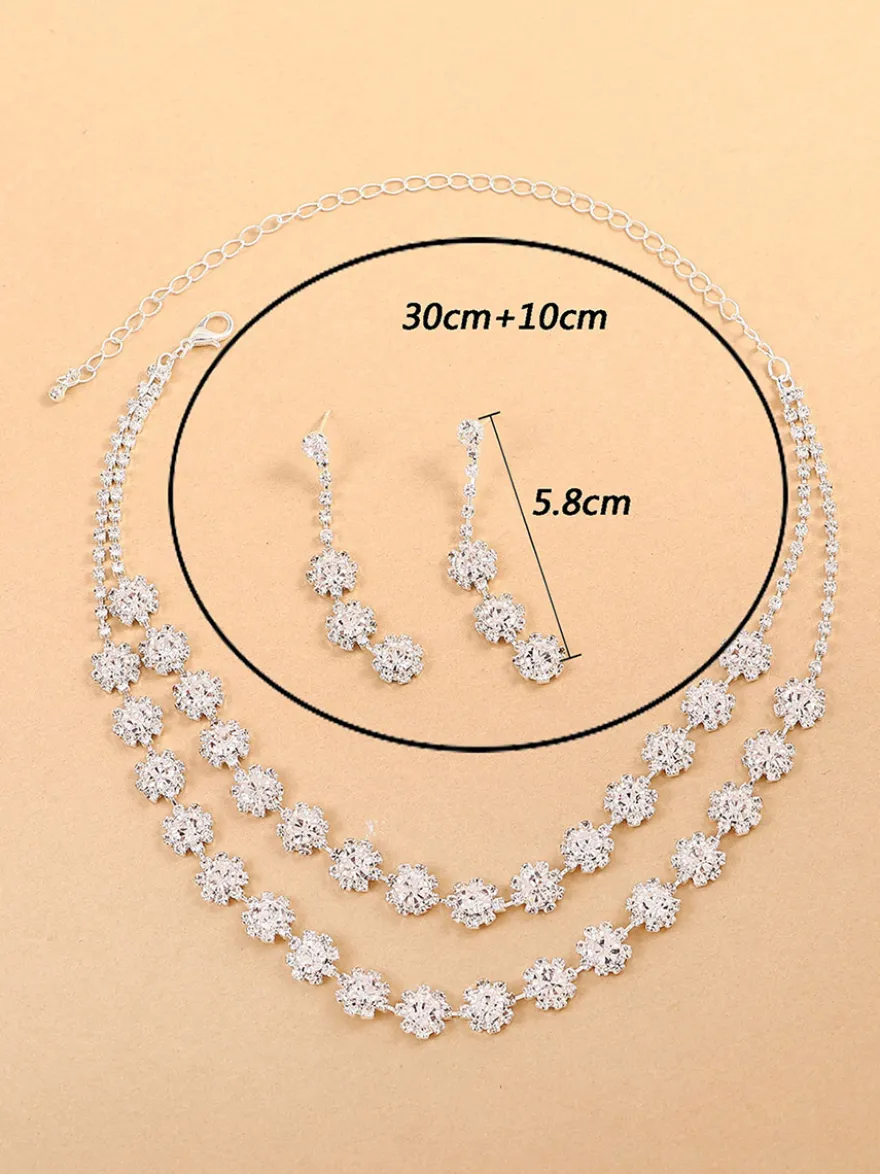 Parure de bijoux de mariée chic en métal et perles d'imitation