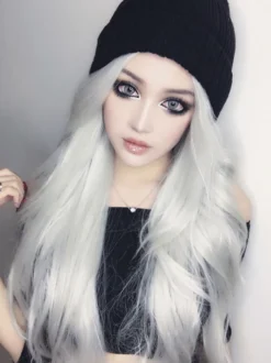 Perruque de cheveux Lolita longue fibre douce résistante à la chaleur Déguisements Halloween