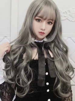 Perruque de cheveux Lolita ondulée longue fibre résistante à la chaleur Lolita ondulée Déguisements Halloween