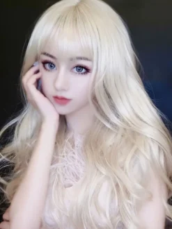 Perruque de cheveux Lolita ondulée longue fibre résistante à la chaleur Lolita ondulée Déguisements Halloween