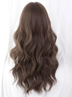 Perruque Mignonne Marron Foncé Lolita Longue Fibre Résistante à la Chaleur