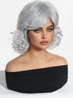 Perruque synthétique châtain clair courte pour femme