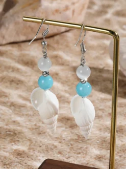 Petites boucles d'oreilles bohèmes en forme de conque pour femmes 2026