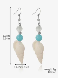 Petites boucles d'oreilles bohèmes en forme de conque pour femmes 2026