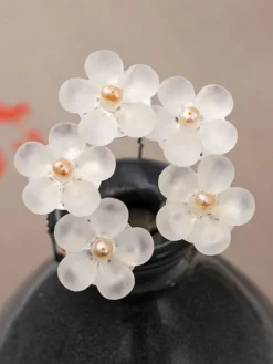 épingle à cheveux de mariage Accessoires de cheveux de perle en métal