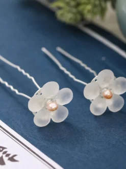 épingle à cheveux de mariage Accessoires de cheveux de perle en métal