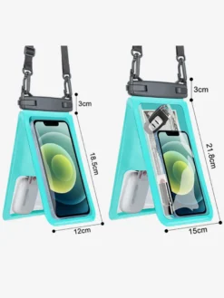 Pochette étanche à double compartiment pour téléphone (IPX8 profondeur 30 m)