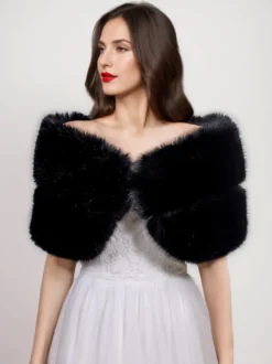 Poncho cape noir pour femme