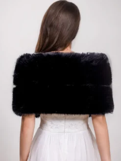 Poncho cape noir pour femme