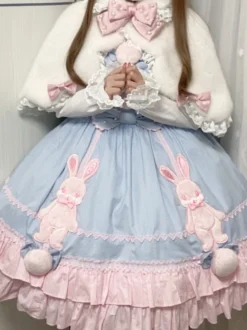 Poncho Lolita doux en polyester blanc avec nœuds en dentelle et vêtements d'extérieur Lolita d'automne