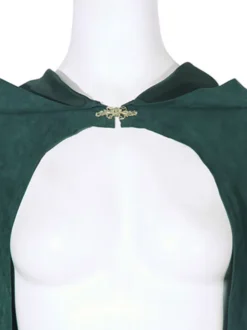 Ponchos de Noël pour femmes Cape vert foncé Polyester Costumes de vacances de Noël