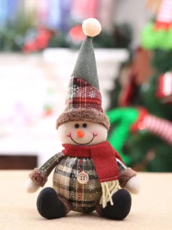 Poupée de Noël rouge Fibre de polyester Accessoires de vacances de Noël