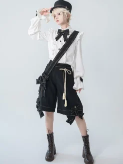 【Pré-vente】 Gothic Lolita Ouji Fashion Chemise à manches longues avec nœuds et volants
