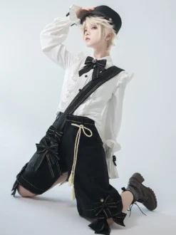 【Pré-vente】 Gothic Lolita Ouji Fashion Chemise à manches longues avec nœuds et volants