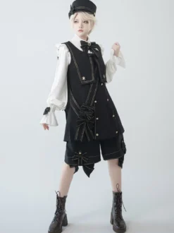 【Pré-vente】 Gothic Lolita Ouji Fashion Chemise à manches longues avec nœuds et volants