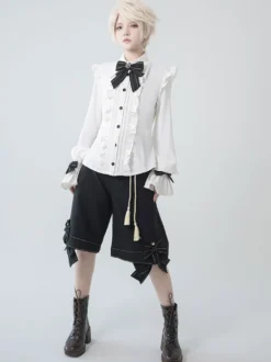 【Pré-vente】 Gothique Lolita Ouji Bas Short Gothique Chic