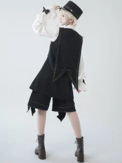 【Pré-vente】 Gothique Lolita Ouji Bas Short Gothique Chic