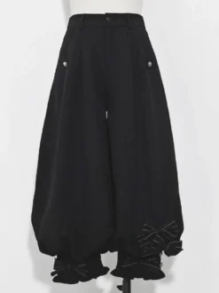 【Pré-vente】 Pantalon Bouffant Gothique Lolita Noir Chic