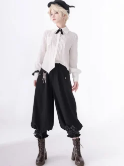 【Pré-vente】 Pantalon Bouffant Gothique Lolita Noir Chic