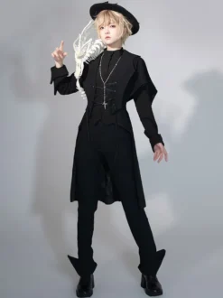 【Pré-vente】 Pantalon droit gothique Lolita Ouji Fashion