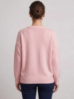 Pull en maille à col rond manches longues oversize style décontracté