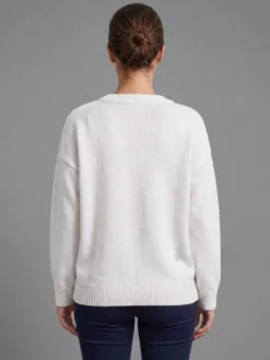Pull en maille à col rond manches longues oversize style décontracté